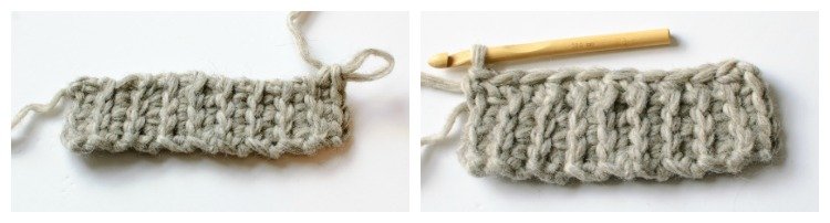 Crochet ribbing for cuff