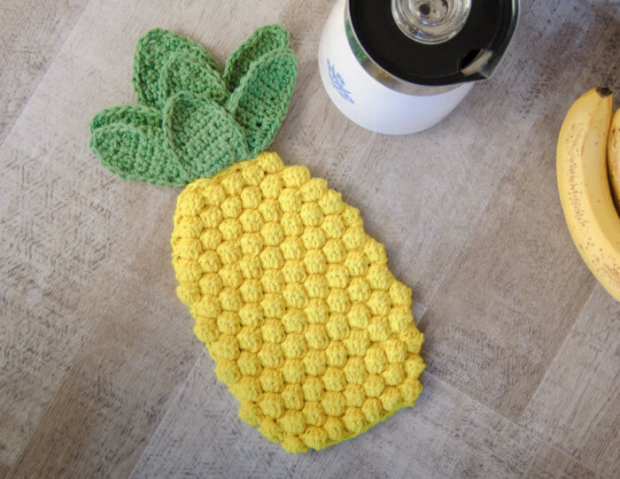 Pineapple Crochet Hot Pad Pattern