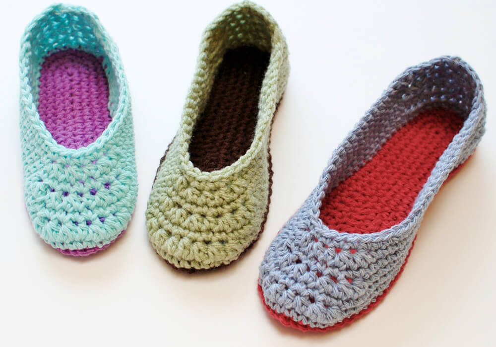 crochet slippers with soles