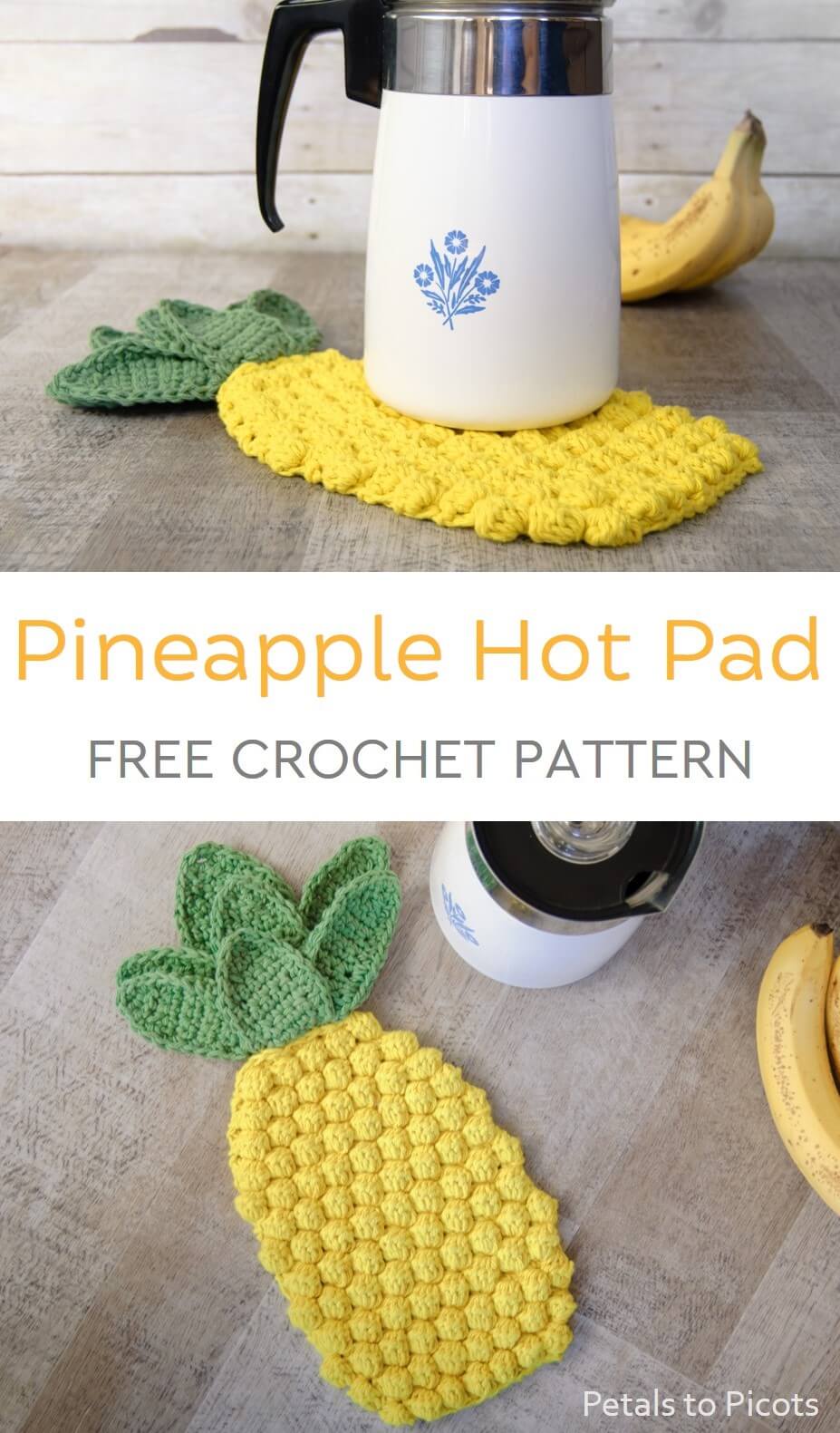 Pineapple Crochet Hot Pad Pattern