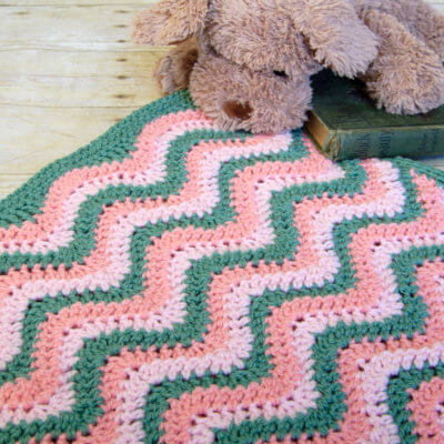 Watermelon Ripple Baby Blanket