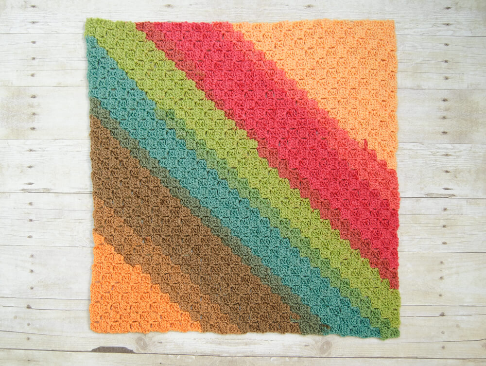 Rise & Shine C2C Crochet Baby Blanket