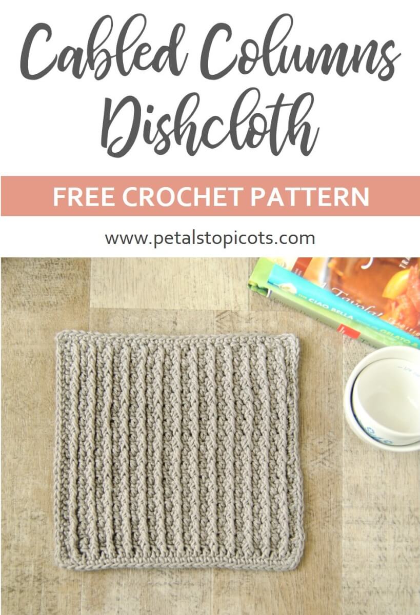 Cabled Columns Dishcloth - Fun Crochet Post Stitches!