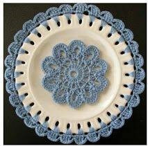 Crochet Edged Plates