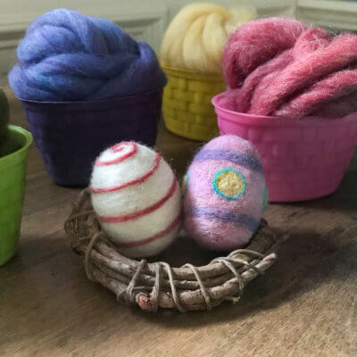 Needle Felted Easter Eggs