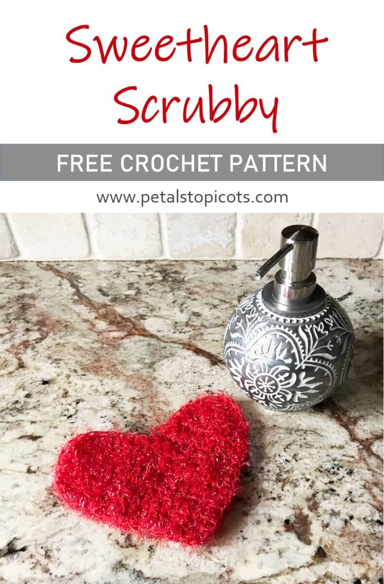 Single Crochet Heart Pattern: Sweetheart Scrubby