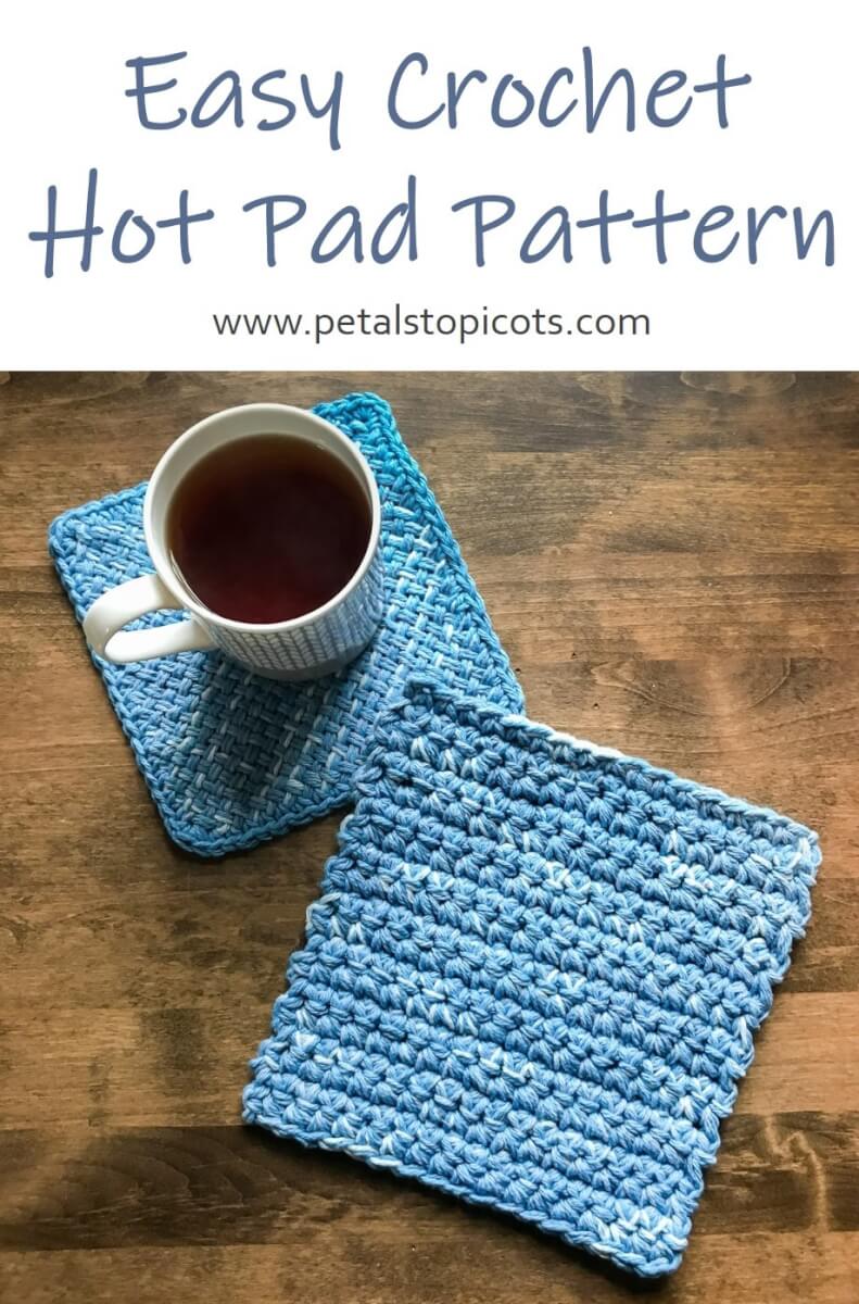 Easy Crochet Hot Pads Worked With Two Strands of Yarn