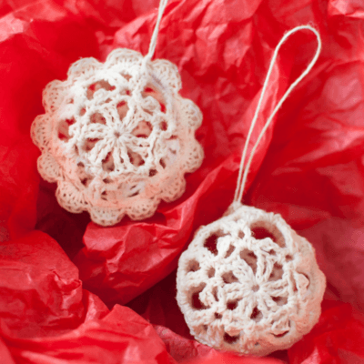 Crochet Baubles Lace Ornaments