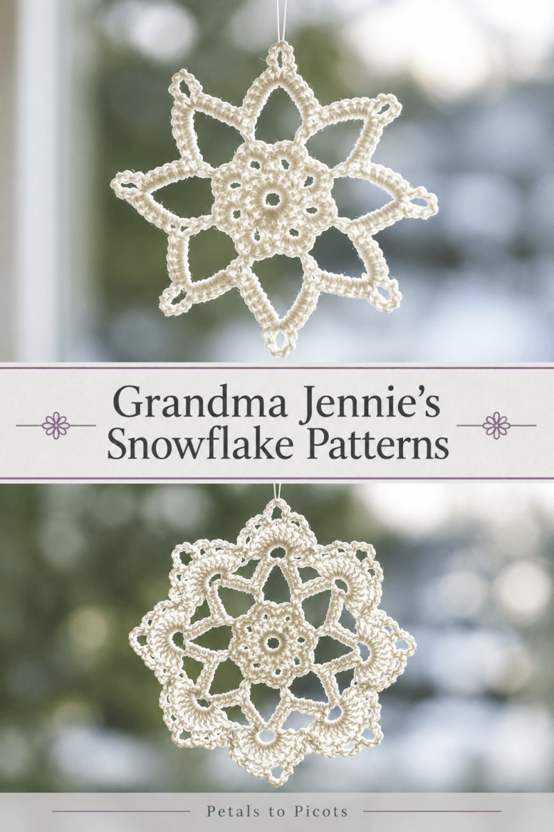 Grandma Jennie’s Vintage Crochet Snowflake Patterns