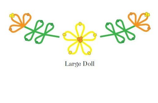 Large matryoshka doll embroidery chart